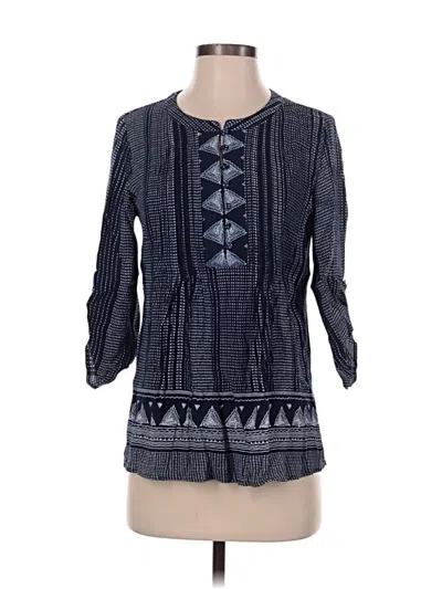 Pre-owned Pale Sky 3/4 Sleeve Blouse In Blue