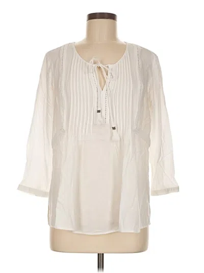 Pre-owned Pale Sky 3/4 Sleeve Blouse In Ivory