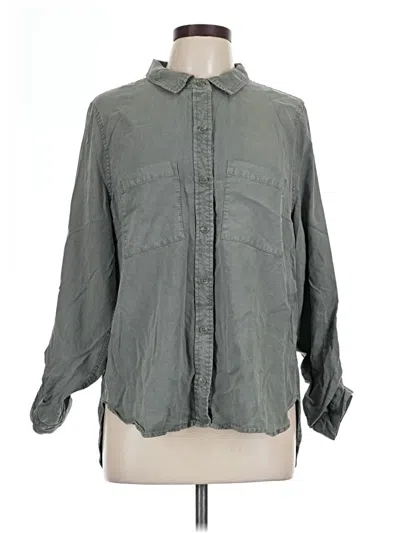Pre-owned Pale Sky Long Sleeve Button Down Shirt In Gray