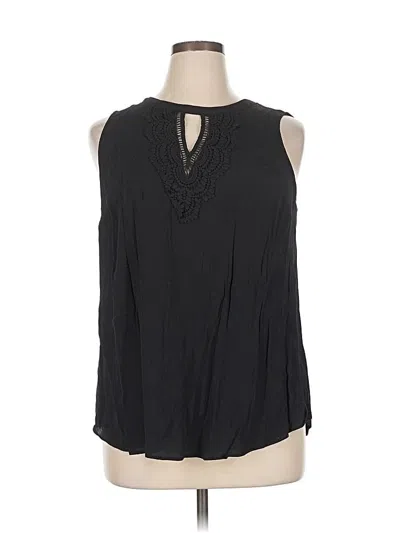 Pre-owned Pale Sky Sleeveless Blouse In Black