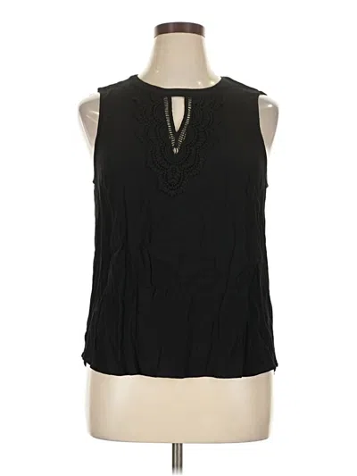 Pre-owned Pale Sky Sleeveless Blouse In Black