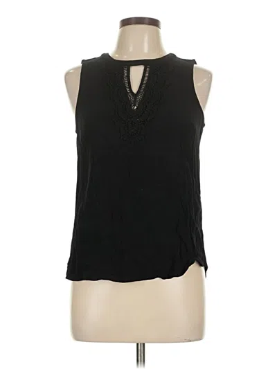 Pre-owned Pale Sky Sleeveless Blouse In Black