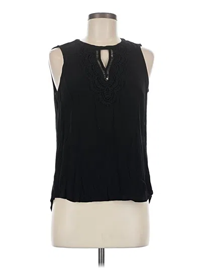 Pre-owned Pale Sky Sleeveless Blouse In Black