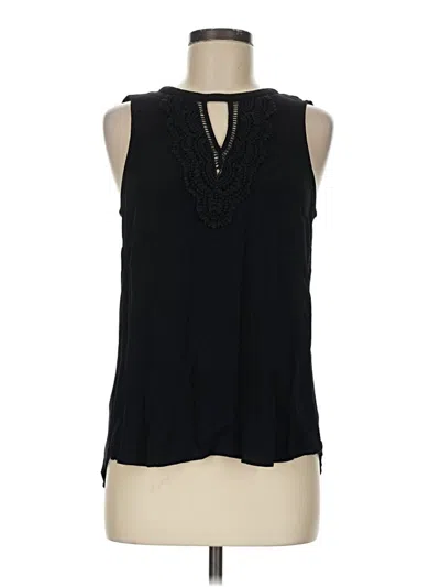 Pre-owned Pale Sky Sleeveless Blouse In Black