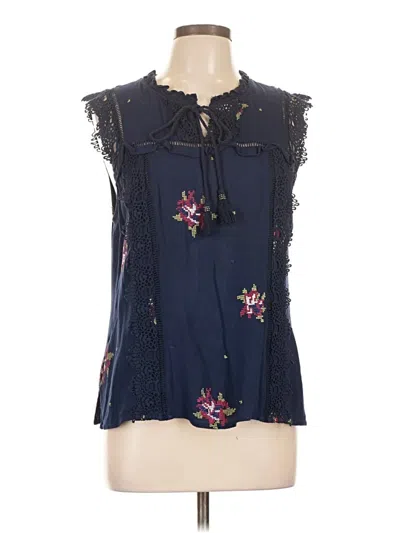 Pre-owned Pale Sky Sleeveless Blouse In Blue
