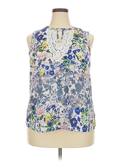 Pre-owned Pale Sky Sleeveless Blouse In Blue