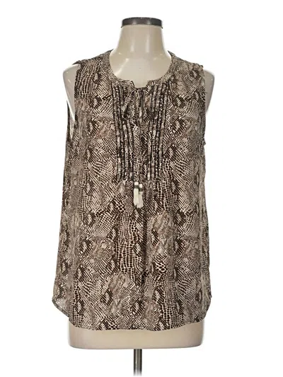 Pre-owned Pale Sky Sleeveless Blouse In Brown
