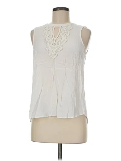 Pre-owned Pale Sky Sleeveless Blouse In Ivory
