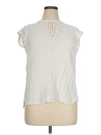 Pre-owned Pale Sky Sleeveless Blouse In Ivory