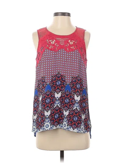 Pre-owned Pale Sky Sleeveless Blouse In Red