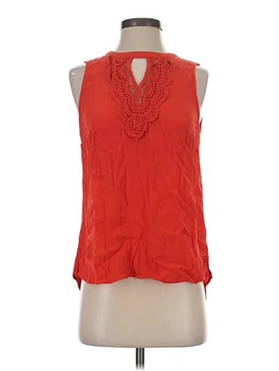 Pre-owned Pale Sky Sleeveless Blouse In Red