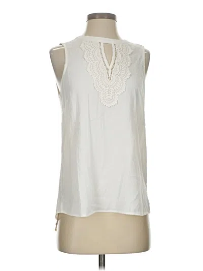 Pre-owned Pale Sky Sleeveless Blouse In White