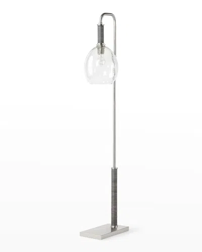 Palecek Bronson Pewter Floor Lamp In Metallic