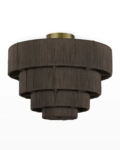 Palecek Everly 18" Semi-flush Mount Light, Espresso In Brown