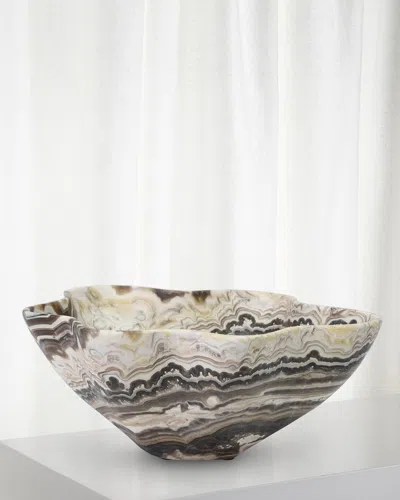 Palecek Sonora Large Onyx Bowl In Neutral