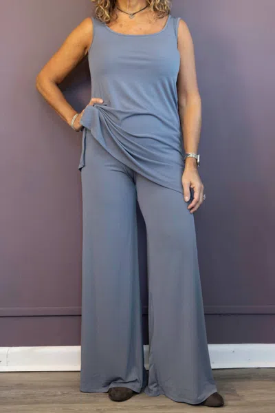 Palette Basics Palazzo Pants - Plus Size In Grey