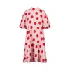 Palingénésie Women's Pink / Purple Pauline Pink Polka Dots Dress In Pink/purple