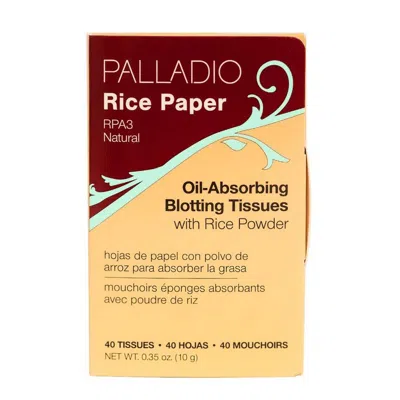 Palladio Beauty Rice Paper Blotting Sheets - Natural In Brown