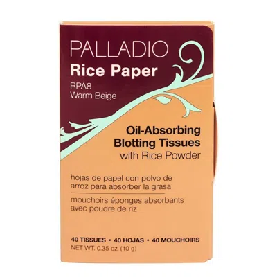 Palladio Beauty Rice Paper Blotting Sheets - Warm Beige In Brown