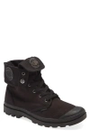 Palladium 'baggy' Canvas Boot In Black/blac