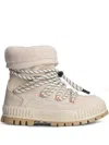 Palladium Lace-up Fleece-lined Ankle Boots In Neutral