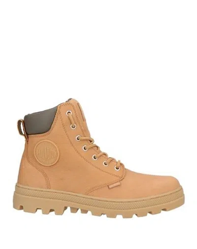 Palladium Man Ankle Boots Camel Size 11.5 Leather In Nude
