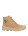 Palladium Man Ankle Boots Camel Size 9 Textile Fibers, Rubber In Beige