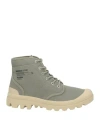 Palladium Man Ankle Boots Sage Green Size 8 Textile Fibers, Rubber