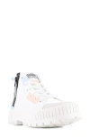 Palladium Pallashock Backzip 2 High Top Sneaker In Star White