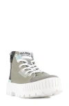 Palladium Pallashock Backzip 2 High Top Sneaker In Vetiver