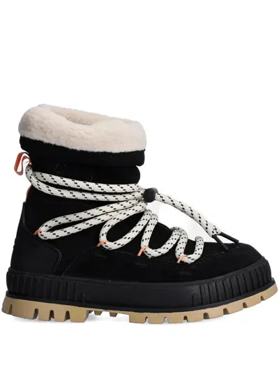 Palladium Pallashock Hiver Boots In Black