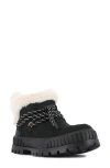 Palladium Pallashock Lo Hiver Water Repellent Faux Fur Boot In Black
