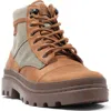 Palladium Pallatrooper Rough Boot In Olive Night/ Honey