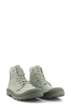Palladium Pampa Hi Canvas Boot In Eucalyptus/aluminium