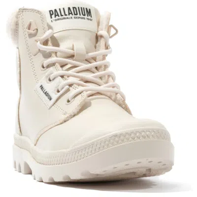 Palladium Pampa Hi Faux Fur Lined Boot In Almond Milk