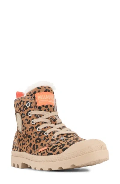 Palladium Pampa Hi Zip Faux Fur Boot In Multi