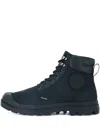 Palladium Waterproof Lace-up Boots In Black