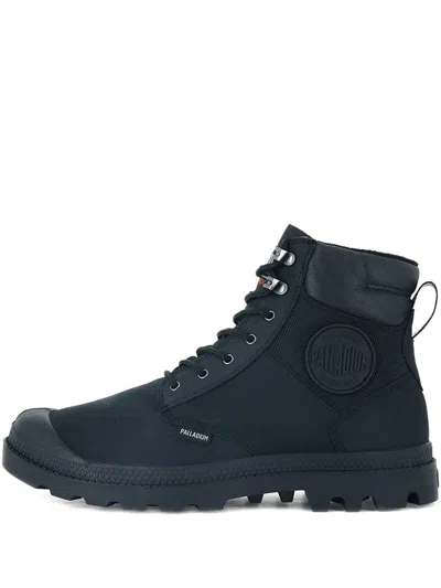 Palladium Waterproof Lace-up Boots In Black