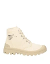 Palladium Woman Ankle Boots Beige Size 6 Textile Fibers