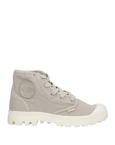Palladium Woman Ankle Boots Light Grey Size 7 Textile Fibers