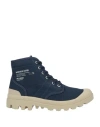 Palladium Woman Ankle Boots Midnight Blue Size 7 Organic Cotton