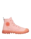 Palladium Woman Ankle Boots Pink Size 7 Textile Fibers