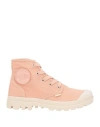 Palladium Woman Ankle Boots Pink Size 8.5 Textile Fibers