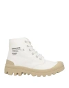 Palladium Woman Ankle Boots White Size 6 Organic Cotton In White