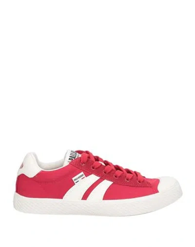 Palladium Woman Sneakers Red Size 7 Textile Fibers, Leather