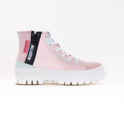PALLADIUM WOMEN'S PALLASHOCK BACKZIP 2 SNEAKER IN NATURE PINK