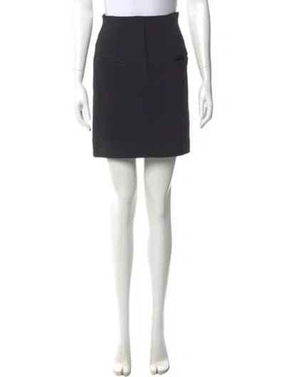 Pre-owned Pallas Wool Mini Skirt In Black