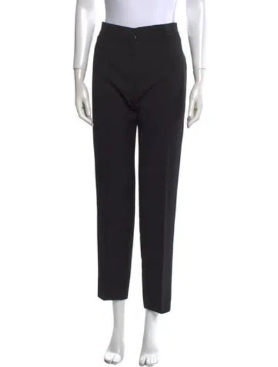 Pre-owned Pallas Wool Straight Leg Pants In Black
