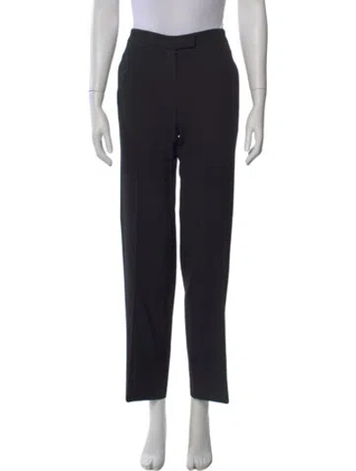 Pre-owned Pallas Wool Straight Leg Pants In Black