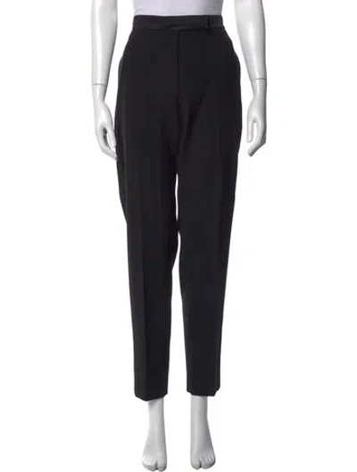 Pre-owned Pallas Wool Straight Leg Pants In Black